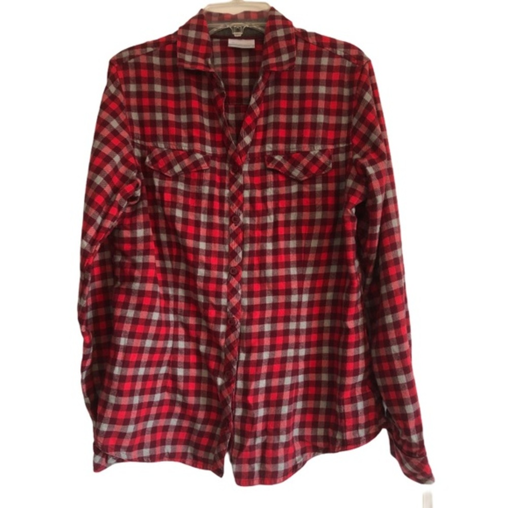COLUMBIA FLANNEL PLAID SHIRT M